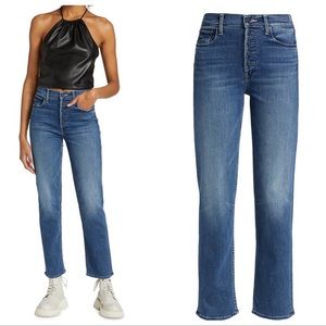 NWT Anthropologie Mother The Pixie Tomcat Ankle Jeans in Daytime Warrior 32